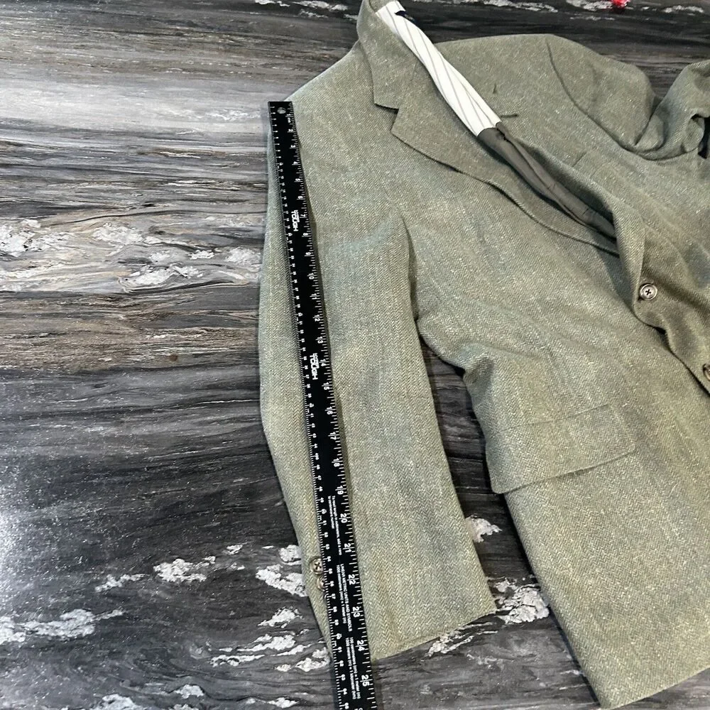 Vintage Tommy Hilfiger Mens Blazer 44R Green Single Vent Made In USA Jacket Only - Picture 16 of 16